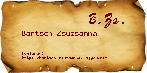 Bartsch Zsuzsanna névjegykártya