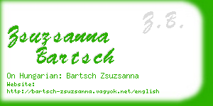 zsuzsanna bartsch business card